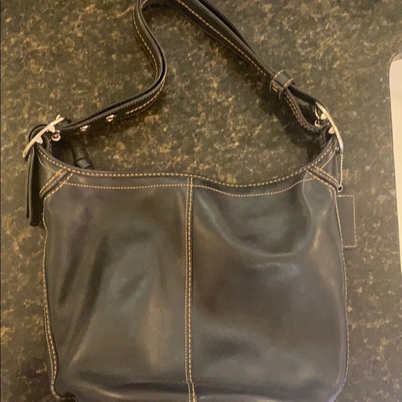 Coach Handbags - Coach | Black Leather Bucket Bag